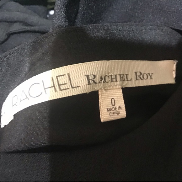 Jumpsuit Rachel Rachel Roy size 0, black and white FUN silhouette flare - Picture 5 of 5